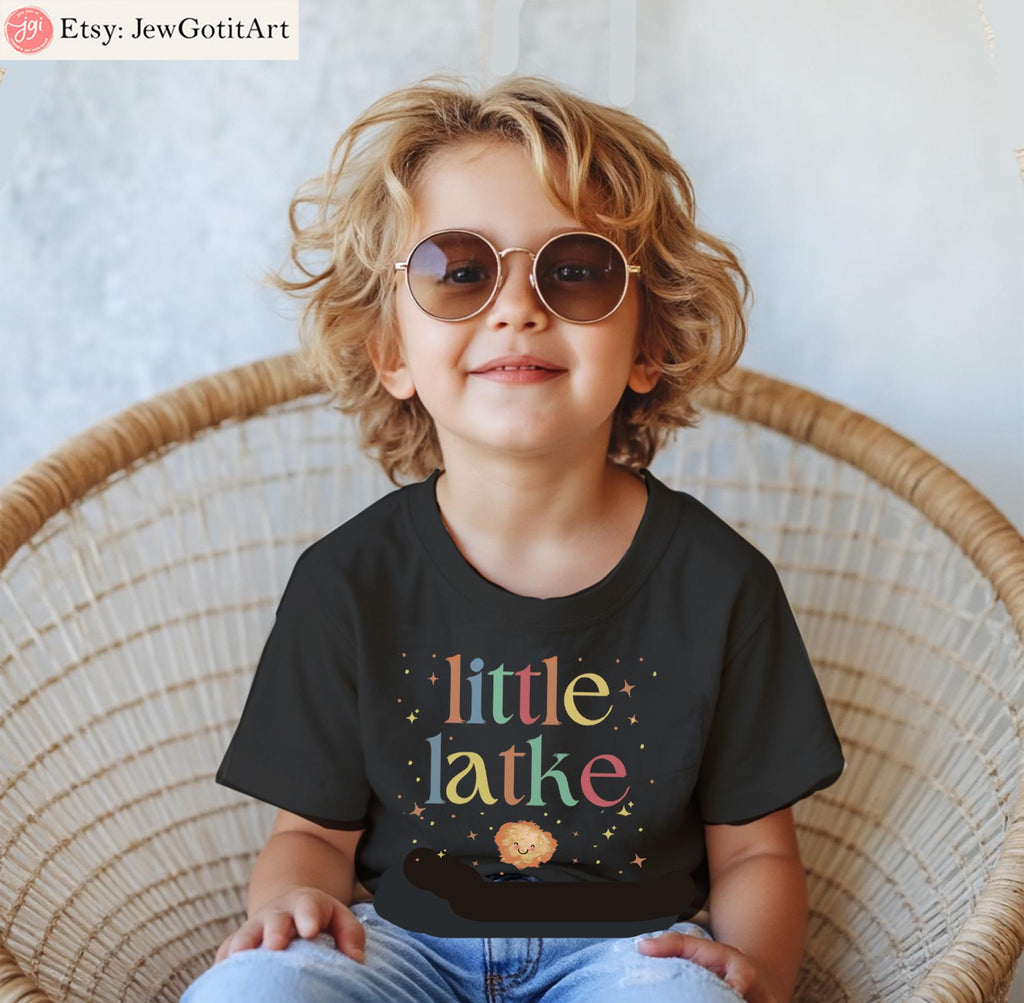 Hanukkah Onesie Little Latke Baby Onesie Shirt | Personalized Jewish Gift | Custom Baby Bodysuit Israeli Artist Am Yisrael Chai Holiday Gift