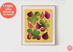 Figs Wall Art Poster Print Fig of Israel Jewish Israel fruit art gift Hand drawn Israel poster Prints Hebrew gift Am Yisrael Chai gifts arts