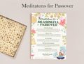 Passover Mediation Page Seder Printable Passover Table Game Engaging Passover Questions Seder Night Passover Printable Activity Pesach Gift