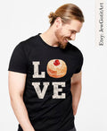 Love Donuts Hanukkah Tshirt unisex Shirt woman, man shirt, jewish gifts Israel Art Jewish Shirt Chanukah Israeli Artist Holiday Jelly Donut