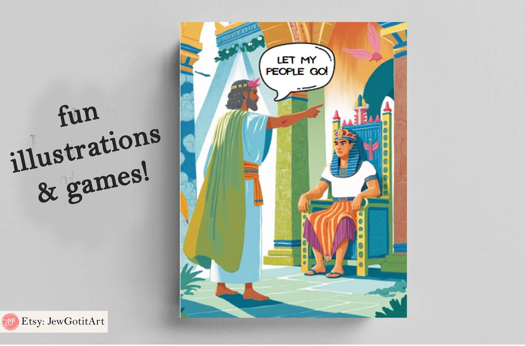 Kids Haggadah Printable Download Fun Passover Seder Joke Page Seder Questions Passover Table Game Seder Night Activity Passover Gift