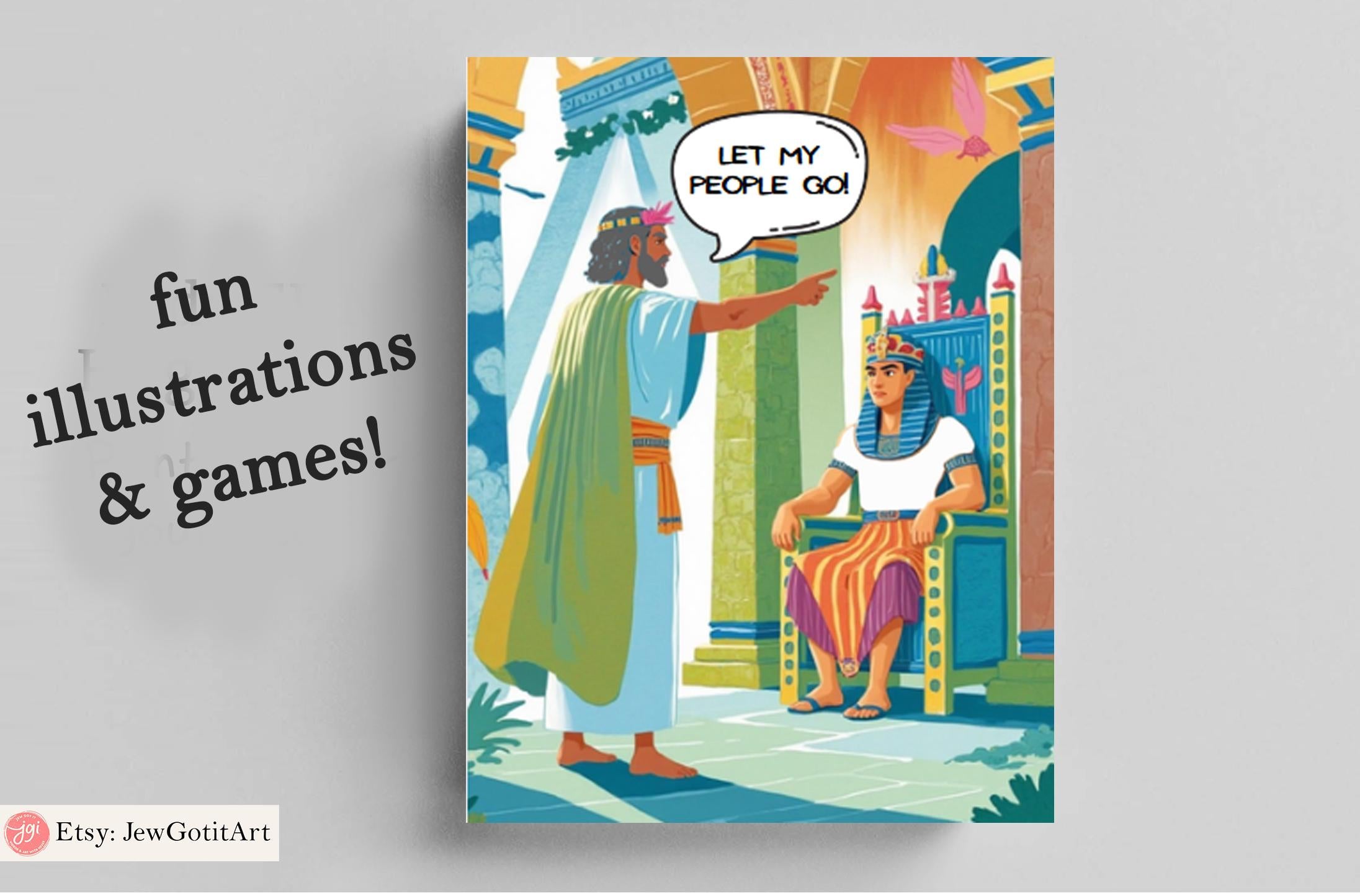 Kids Haggadah Printable Download Fun Passover Seder Joke Page Seder Questions Passover Table Game Seder Night Activity Passover Gift