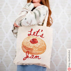 Hanukkah Donut Mug 11oz 15oz Tote bag Canvas Jelly Donut jewish art coffee Ceramic Israel jewish Hanukkah Gifts Israeli Artist Israel Art