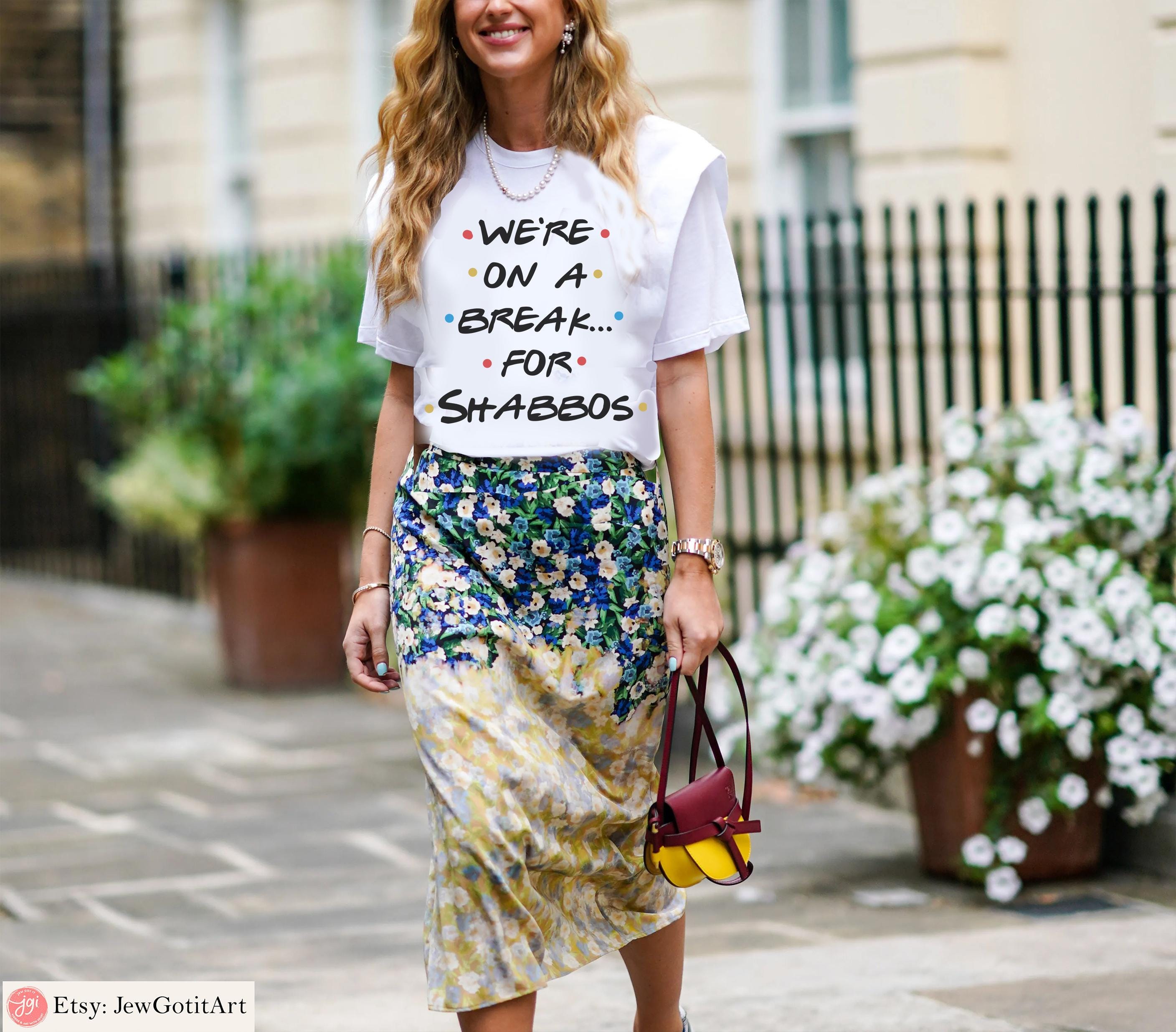 Friends Shirt Jewish Parody We Were on a Break for Shabbos Funny Shabbat Shirt Am Yisrael Chai Tee Jewish Gift Frum Pop Culture Tee Gift