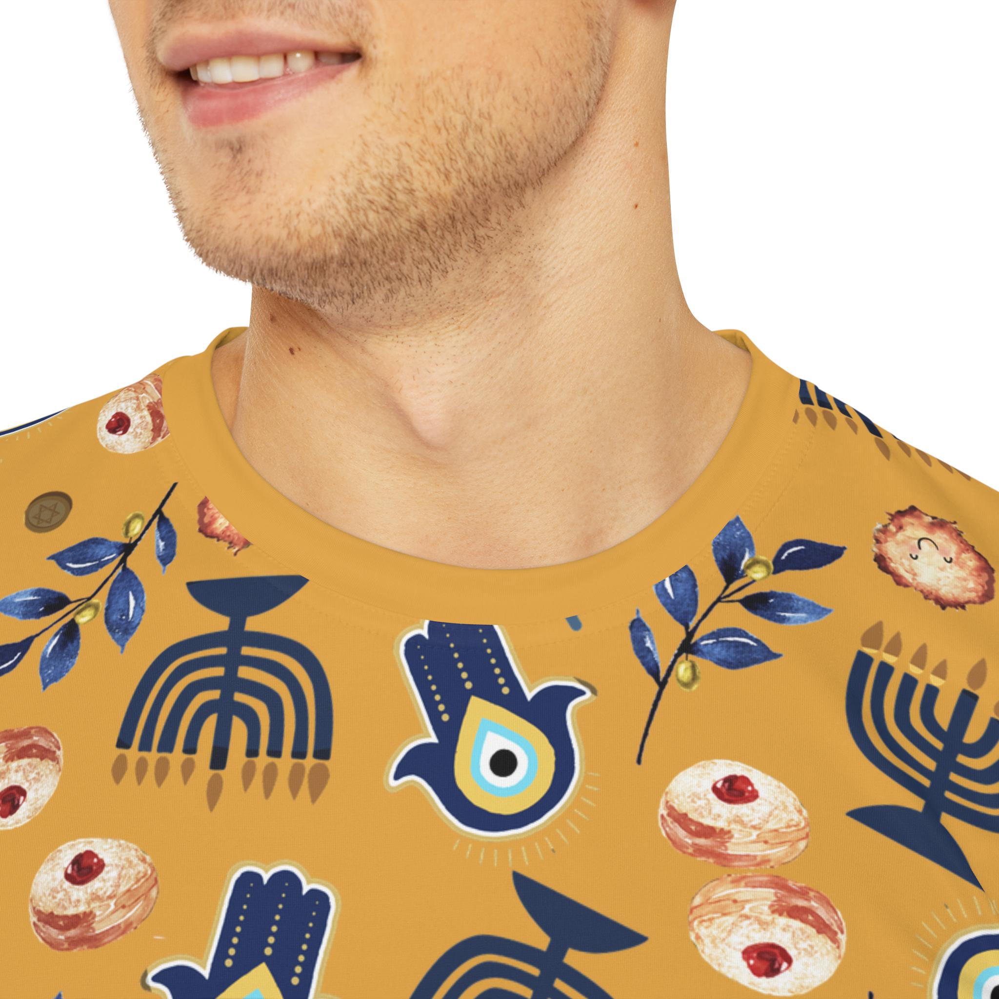 Hanukkah Menorah Hamsa Pajamas Family Matching Kids Menorah Shirt for Women Men Babies Jewish Gift for Chanukah Holiday Onesies Hamsa Shirt