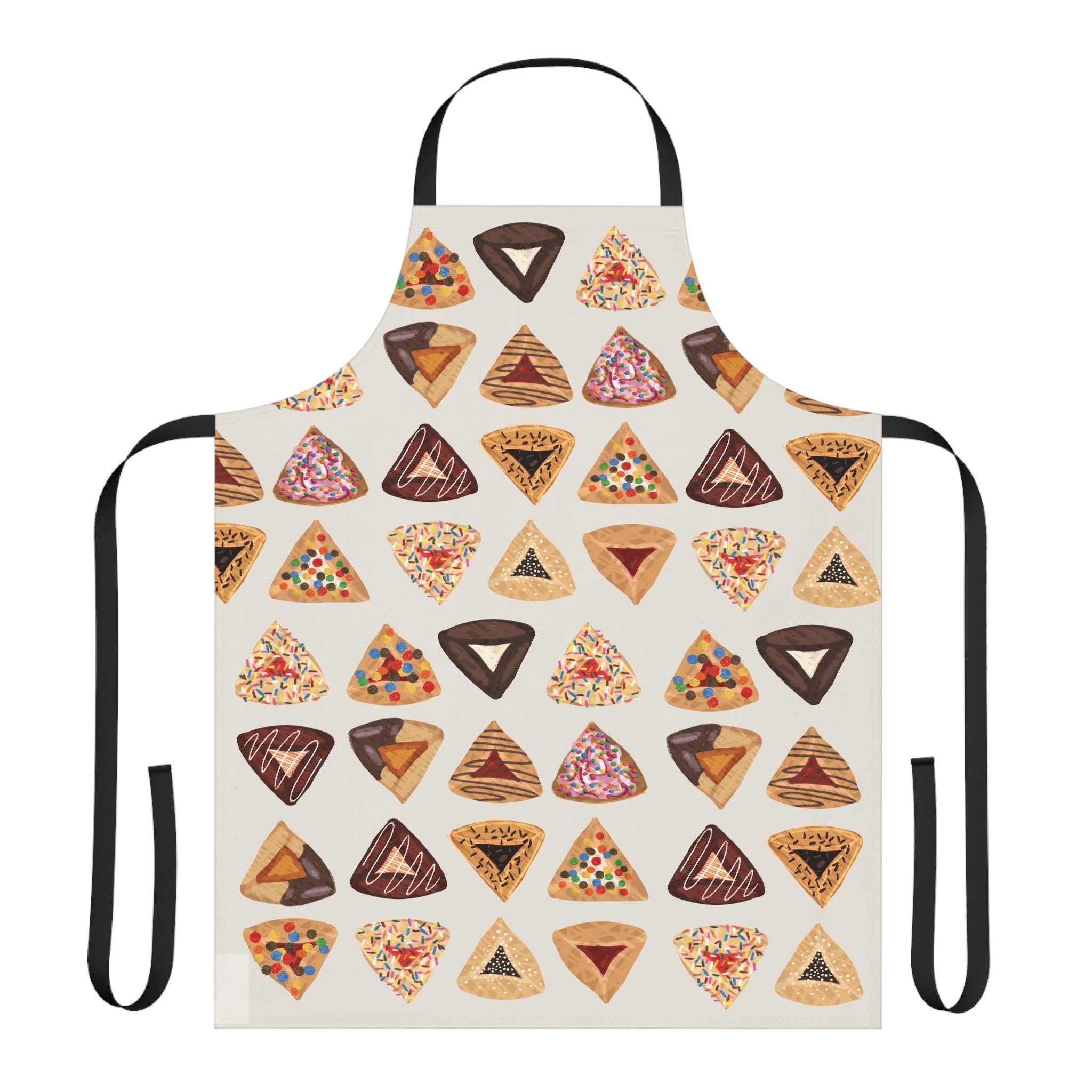 Purim Hamantaschen Apron Cookie kitchen jewish gifts israel art Mishloach Manot gifts kitchen decor apron women pattern Israeli Artist