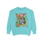 Fruits of Israel Sweatshirt 7 species fruit sweater woman jewish gift Israel Design Hanukkah Sweater Gift for her Garment-Dyed Sweatshirt