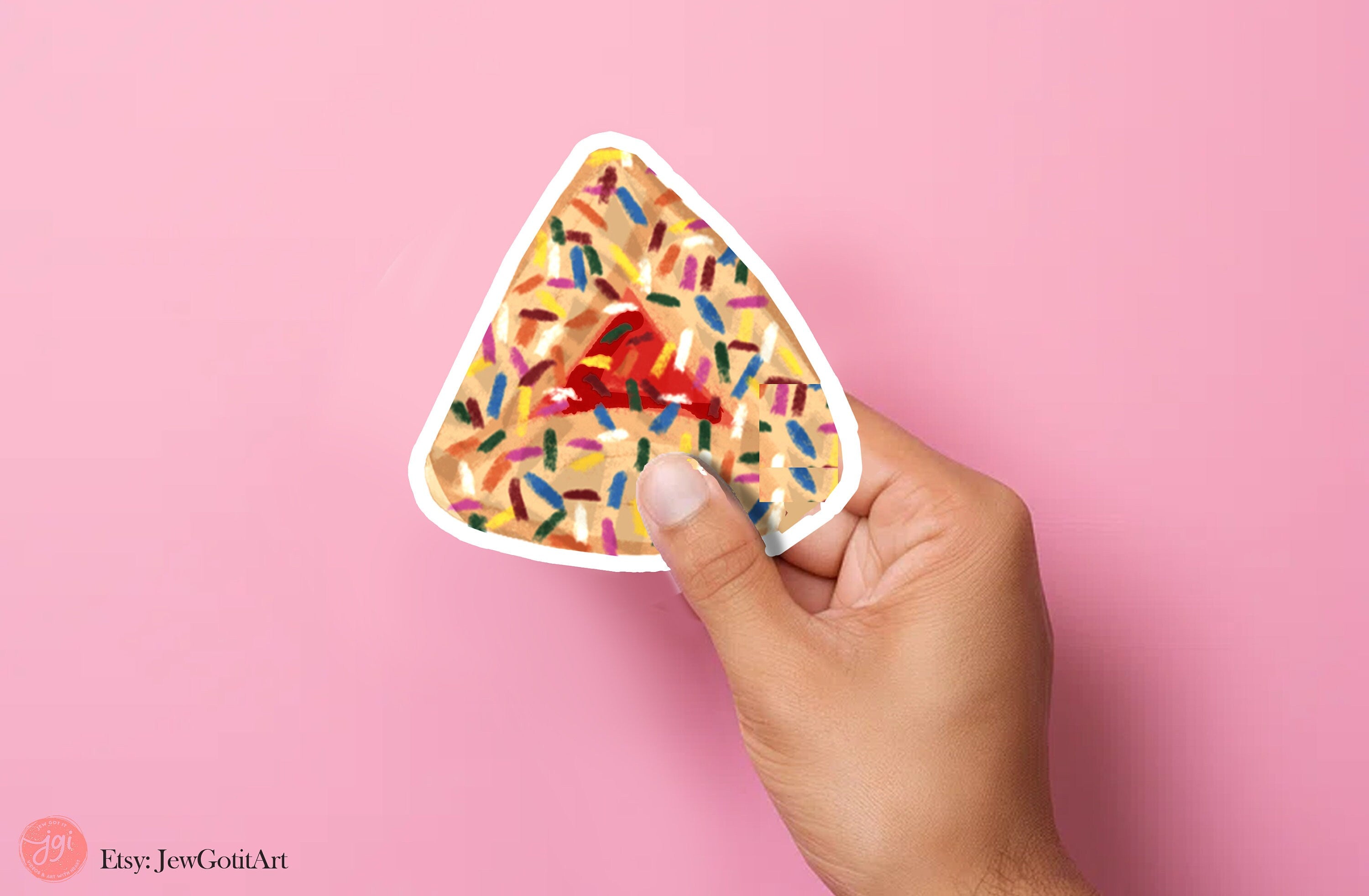 Purim Hamantaschen Stickers Set Cookie Vinyl jewish gift Israelite Israeli Pride Proud Jew Passover Jewish Israel Israeli Artist gifts