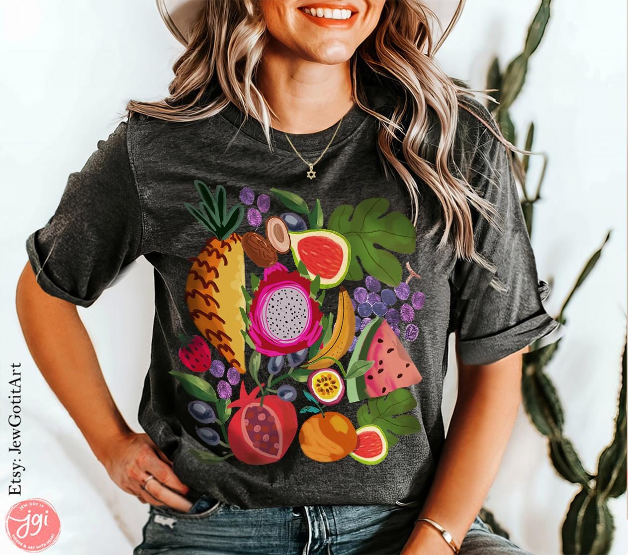 Israel Friuts Tshirt unisex Shirt woman man Sweatshirt kid shirt gifts Israel Art Design Jewish Shirt Hanukkah Israeli Artist Fruit Art