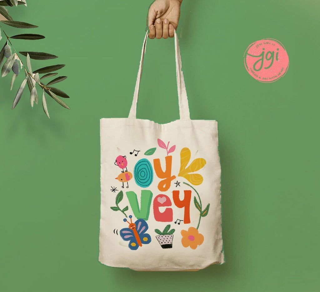 OY VEY Tote bag, cotton canvas bag, Tote bag, Aesthetic tote bag, Aesthetic, Gift for her, Gift for him, Art tote bag, Art, Shabbat, Jewish