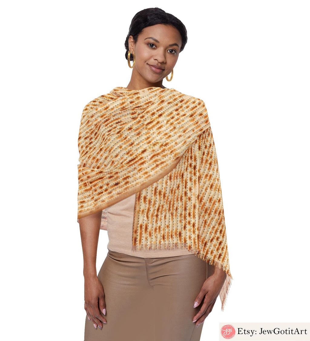 Matzah Scarf Passover Gift Light Men Women Hair Cover Covering Jewish Israeli Artist Am Yisrael Chai Headwrap Passover Gifts Pesach gifts