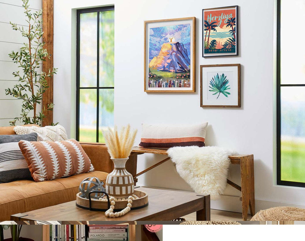 Mt. Sinai Art Print Wall Art Poster Print Israel Jewish gift Hand drawn Shavuot Holiday Art Am Yisrael Chai gifts Mount Sinai Israeli Artist