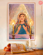 Shabbat Candles Wall Art Lighting