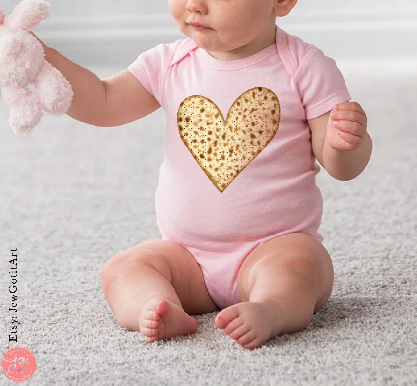 Any Design on Baby Onesie Israel Art latke, Infant Jersey Bodysuit jewish gift, baby gifts Rosh Hashanah hanukah jewish gift one year old