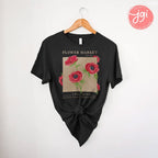 Kalanit Flower Market T-Shirt, flower of ISRAEL Shirt Soft cotton, Tel Aviv, Jewish gift, flowers of the world, Unisex Jersey Short T-shirt