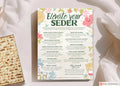 Interactive Passover Seder Question Printable Passover Table Game Engaging Passover Questions Seder Night Passover Printable Activity Gift