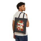 Ahava Love Tote Bag Design Trendy Israeli Artist Israel Art Jewish Holiday Passover Support Flowers Nature Gift Gifts Canvas cotton art