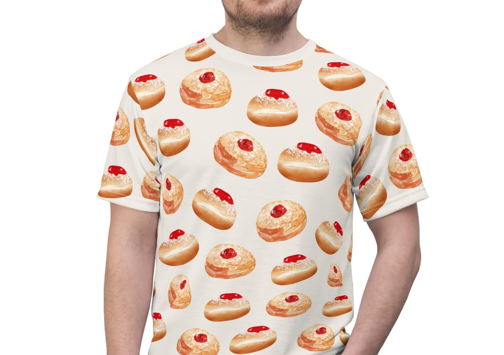 Hanukkah Donut Pajamas Family Matching Jelly Donut Shirt for Women Kid Men, and Babies Jewish Gift for Chanukah Holiday Onesies Donut Shirt