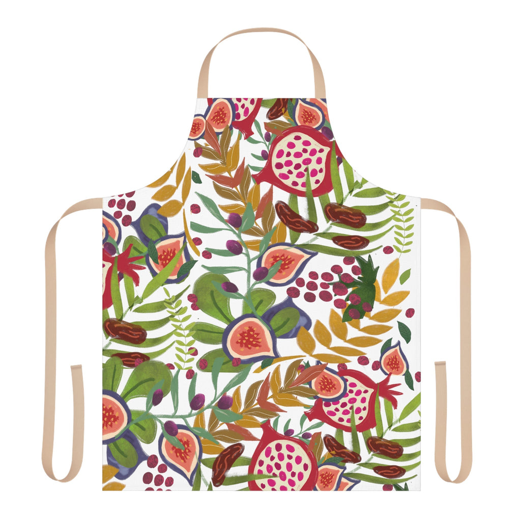 7 Species of Israel Apron, kitchen jewish gifts israel art israeli, hanukkah, hanukkah gifts fruit art kitchen decor apron for women pattern