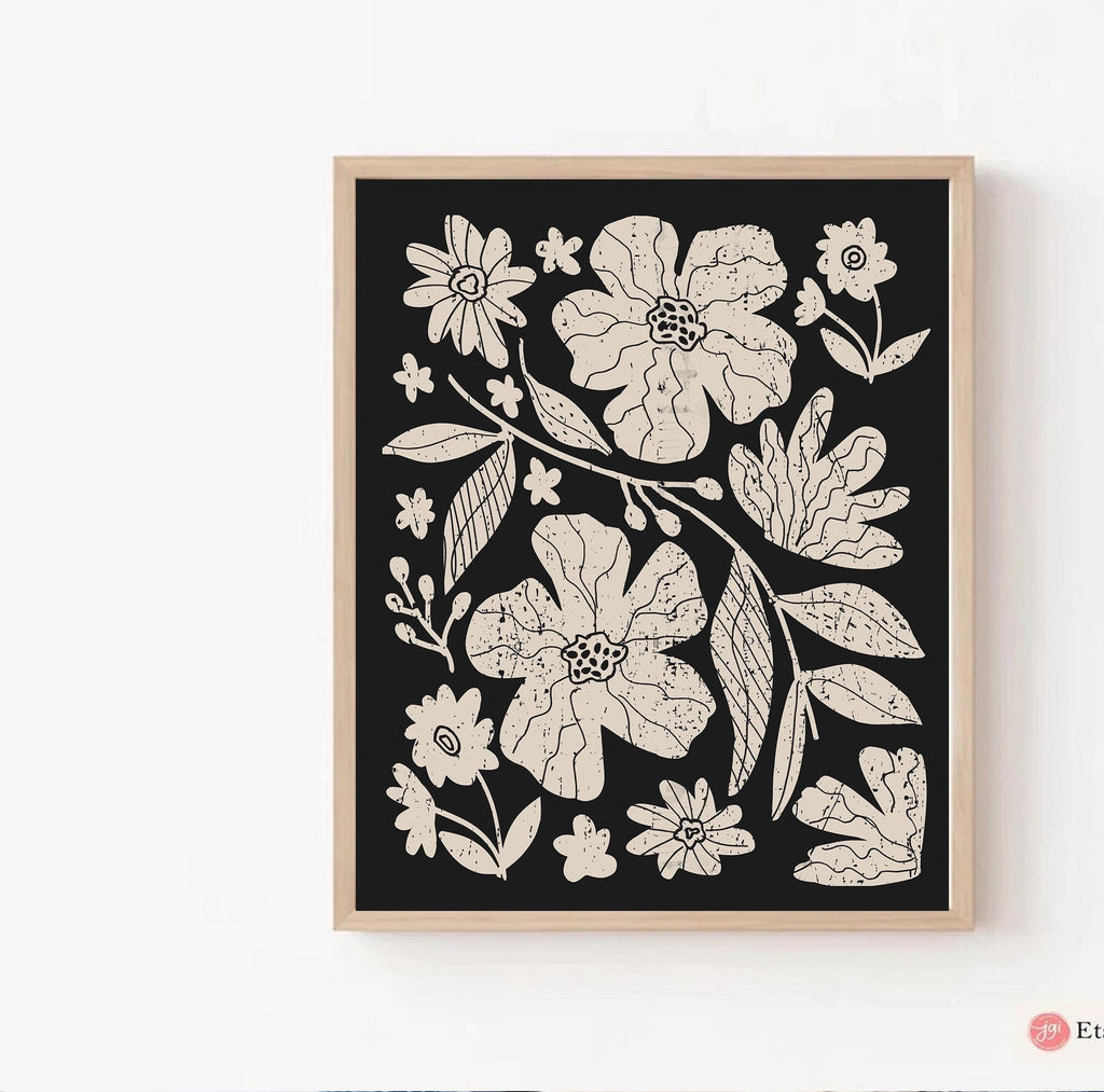 Flower Market Wall Art Poster Israeli Artist Gift Jewish Pride Apparel Am Yisrael Chai Flowers Art Design Hebrew Living room Kitchen Decor