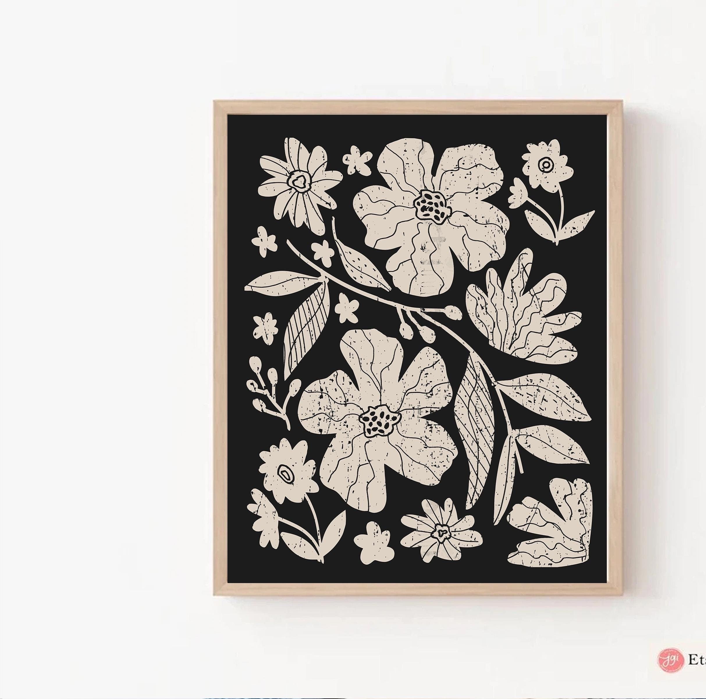 Flower Market Wall Art Poster Israeli Artist Gift Jewish Pride Apparel Am Yisrael Chai Flowers Art Design Hebrew Living room Kitchen Decor