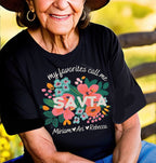 Personalized Savta Grandma Mothers Day Shirt TShirt Flower israel art jewish gift Israeli Am Yisrael Chai Mom Mother Gift Customized gifts