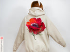 Kalanit Flower Hoodie Sweatshirt T-Shirt Unisex Zionist Shirt Israeli Artist Jewish Gift | Israel Pride Apparel Red poppy red flower Sweater