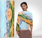 Tel Aviv Beach Scarf Israel Head Headwrap Scarves Women fabric Hair Cover Covering Jewish Israeli Artist Art Am Yisrael Chai Jewish Gifts