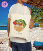 Falafel Tote Bag, cotton bag, everyday bag, Jewish gift, food gift, Middle East, hummus, shopping bag, israel, bag gift, food lover food art