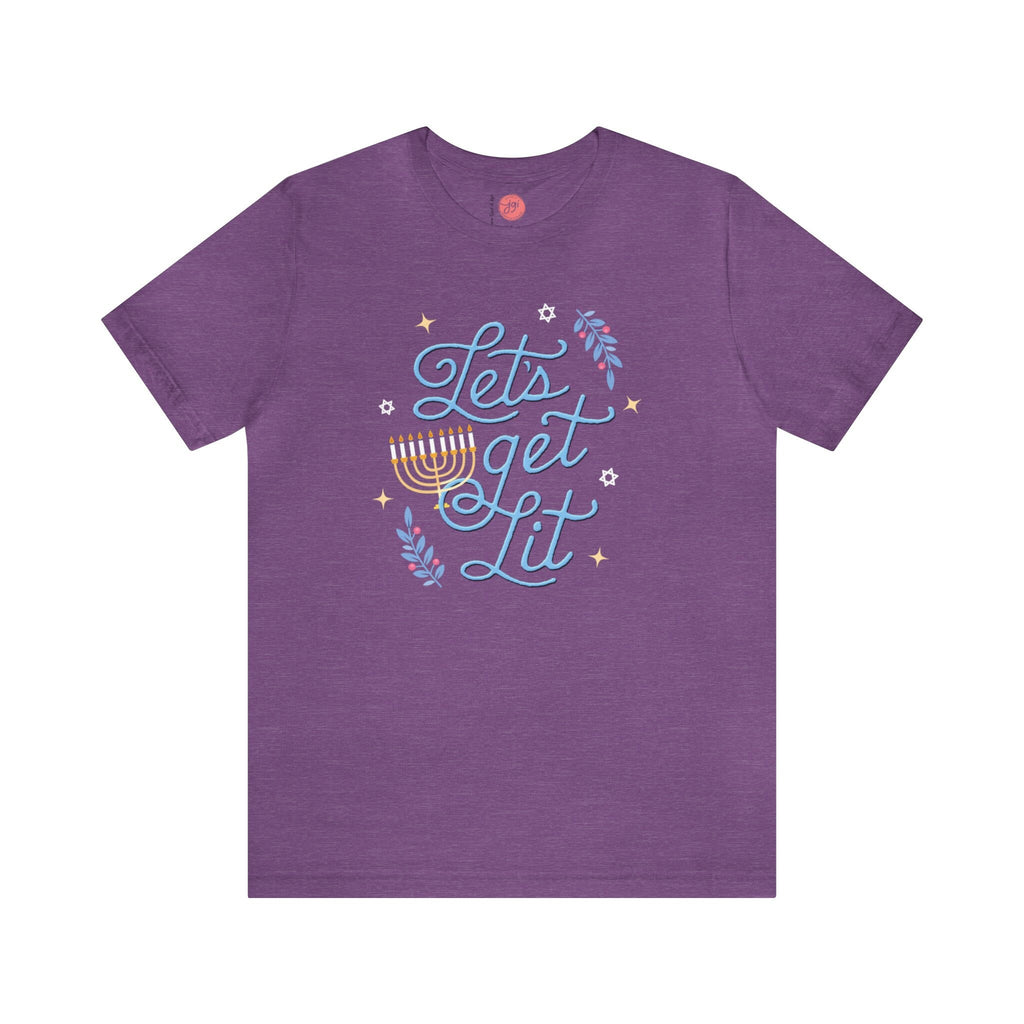 Lets Get Lit Hanukkah Shirt Soft cotton Unisex Jersey Graphic shirt, Israel, jewish gift, Hanukkah Shirt  Chanukah tshirt  חנוכה Women