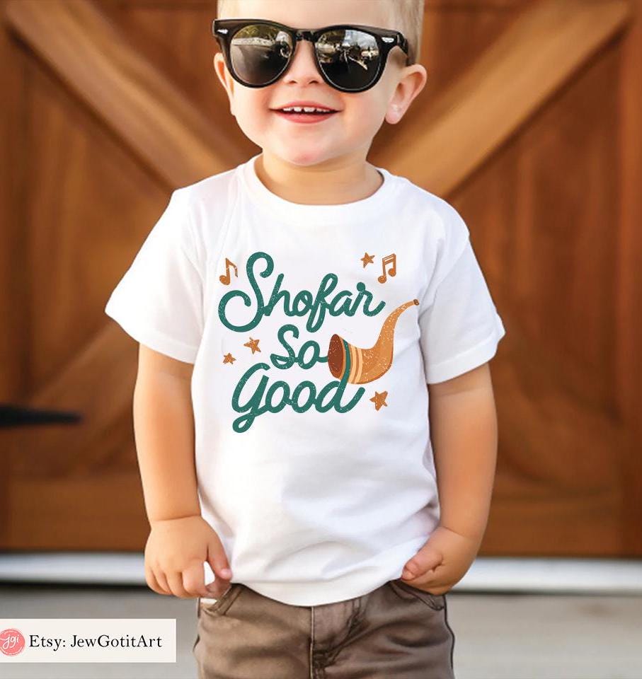 Shofar so Good TShirt Rosh Hashanah Am Yisrael Chai graphic tees tshirt  jewish gift Israeli Artist Hashana Jewish Holiday Gifts Shana Tova