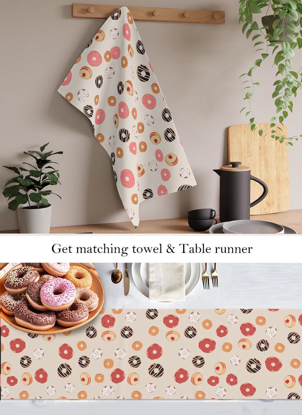 Hanukkah Donuts Kitchen Towel Food Art Jewish holiday Israel Chanukah Jewish Holiday Jewish art Israel table decor Donut Art Hanukkah gifts