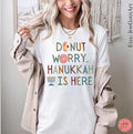 Hanukkah Donut Tshirt unisex Jelly Donut Don't Worry Shirt woman, man jewish gift Israel Design Jewish Shirt Chanukah Israeli Artist Holiday