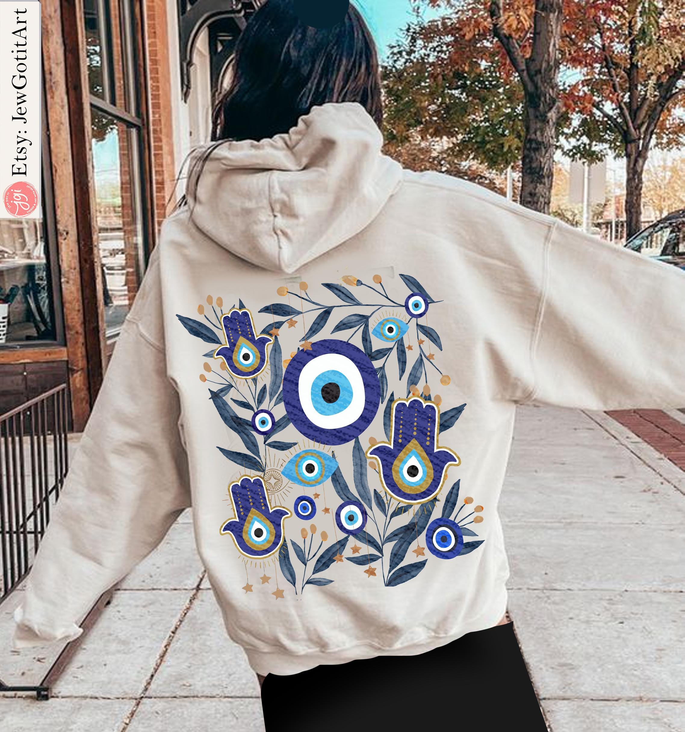 Evil Eye Hamsa Shirt Eyes Art T-shirt Am Yisrael Chai jewish gift Israeli Artist Rosh Hashanah Jewish Holiday Gifts Jewish Art Hamsa Art