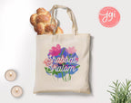 Shabbat Shalom Tote Bag Hand drawn | Hebrew Jewish gift | Art bag, graphic flower bag, woman gift shopping everyday bag, shabbos shabbat bag