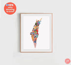 Miracles At Midnight in Israel Wall Art Israeli Artist Jewish Art Wall Poster Israelite Shema Yisrael Am Yisrael Chai Family