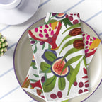 Set of 4 Israel Cloth Napkins, Produce of Israel 7 species Israel fruit Kitchen decor home jewish gift Shabbat Art Gift for her Napkins