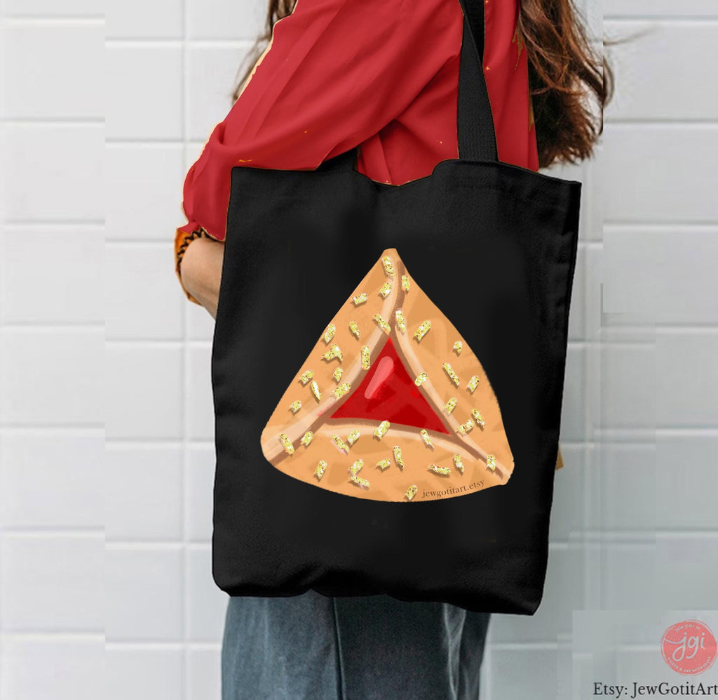 Purim Hamantaschen Tote Bag Mishloach Manot Queen Hearts Queen Esther Jewish Gift Israeli Art Yisrael Chai Megillah Costume Purim Holiday