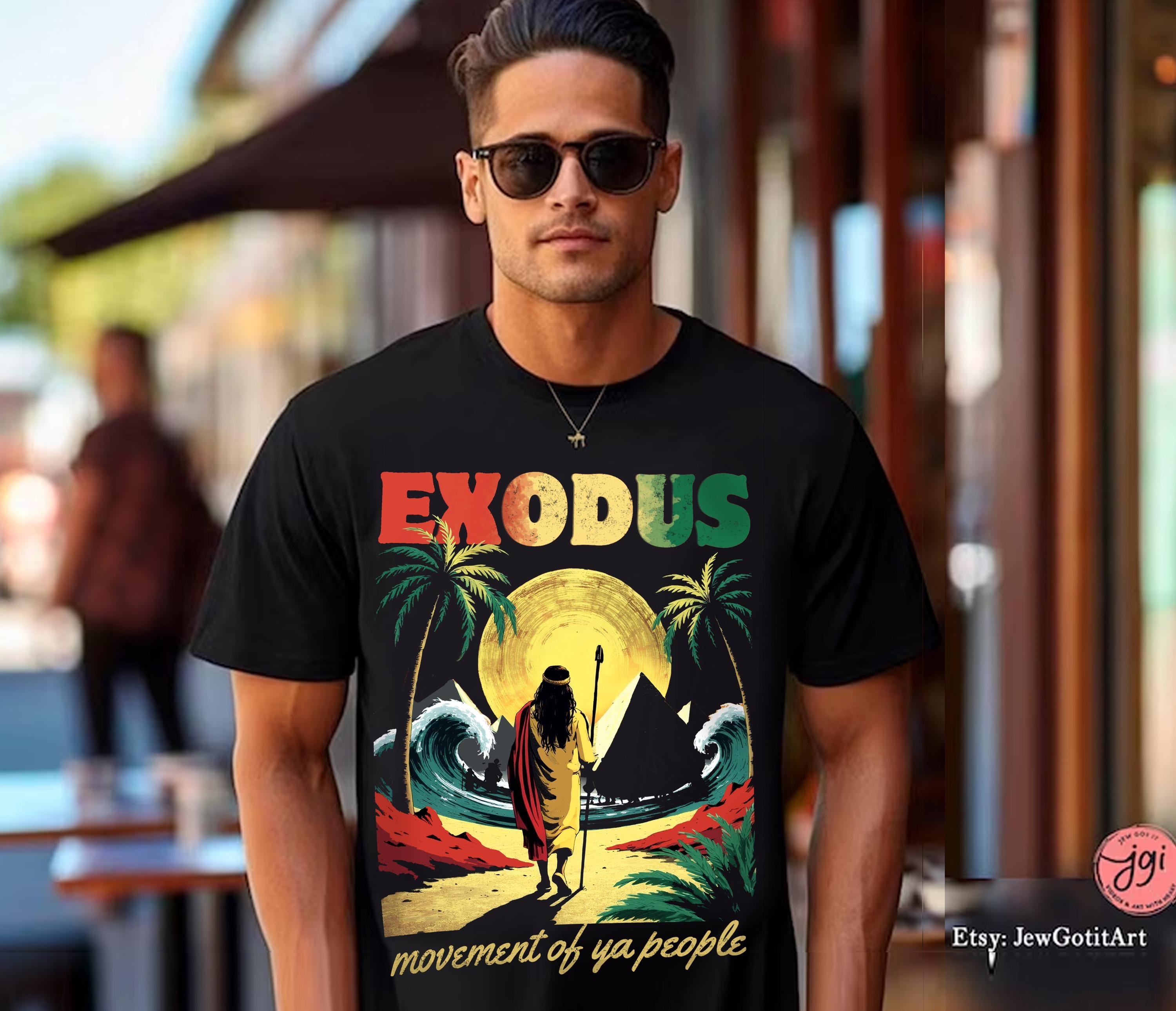 Exodus Passover T-Shirt Reggae T-Shirt Movement of Ya People Rastafarian Shirt Spiritual Gift, Biblical T-Shirt African Heritage Apparel Art