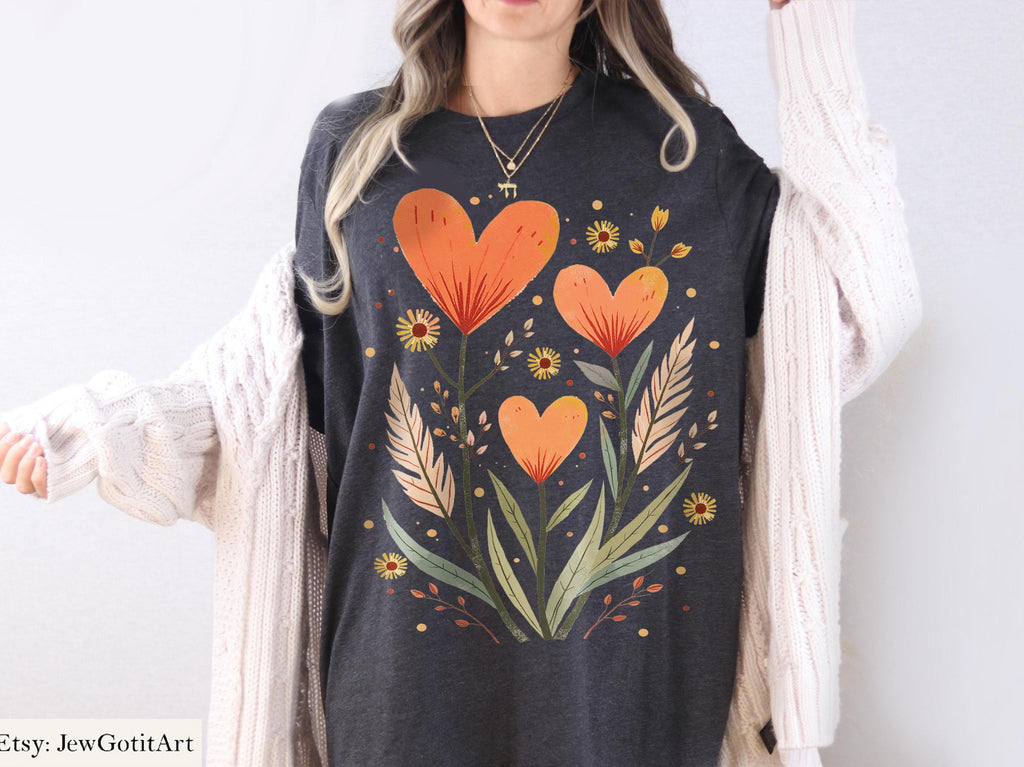 Flower Shirt Jewish T-shirt Gan Eden Flower Shirt We will never forget forgive Yisrael Chai Heart Israel Shirt