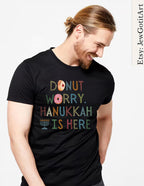 Hanukkah Donut Sweater unisex Jelly Donut Don't Worry sweatshirt woman man jewish gift Israel Jewish Shirt Chanukah Israeli Artist Holiday