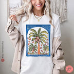 Palm Tree Israel Dates Shirt Hebrew Jewish Star David Am Yisrael Chai Shirt for Women and Men AM Yisrael Chai Support Israel Shirt Country