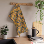 Hanukkah Table Runner, Menorah Dreidel Pattern Olive oil Jewish gifts Jewish holiday Israel Am Yisrael Chai jewish art table decor gifts