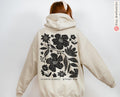 Flower Market Hoodie Sweatshirt TShirt | Israeli Artist Gift Jewish Pride Apparel Am Yisrael Chai Leaf Long Sleeve Flowers Art Shirt Design