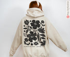 Flower Market Hoodie Sweatshirt TShirt | Israeli Artist Gift Jewish Pride Apparel Am Yisrael Chai Leaf Long Sleeve Flowers Art Shirt Design