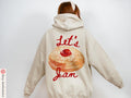 Hanukkah Sweater Donut Hoodie | Let’s Jam Jelly Donut Shirt | Jewish Gift for Men & Women | Chanukah Israeli Artist Design Hanukkah Shirt