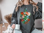 Hanukkah Dreidel Tshirt Hoodie Sweater unisex Flowers Art sweatshirt woman jewish gift Israel Jewish Shirt Chanukah Hooded Holiday Dreidels