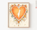Israel Heart Wall Art Poster Jewish Gift Israeli Artist Never Forget Never Forgive Heart Am Yisrael Chai Never Again is now Judaica Art