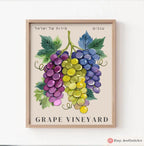 Grape Vineyard Wall Art Jewish Art Israel Print Am Yisrael Chai Jewish Kitchen Decor Israel Living Room Fruit Art Fruit Market Judaica Gift