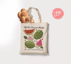 Watermelon Market tote bag Tel Aviv Israel cotton bag shopping bag, jewish gift for her trendy bag graphic art fruit art Rosh Hashanah Gifts